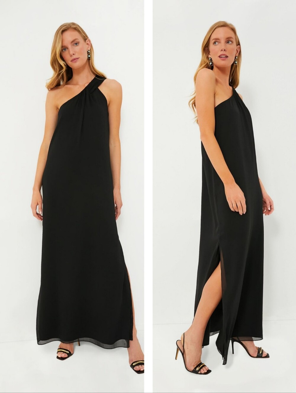 Tuckernuck Pomander Place Black Soleil Gown Size Large